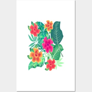 Tropical Hibiscus Posters and Art